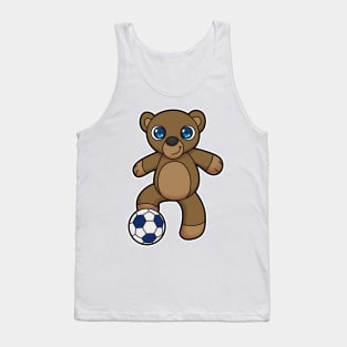 Bear as Soccer player with Soccer ball Tank Top